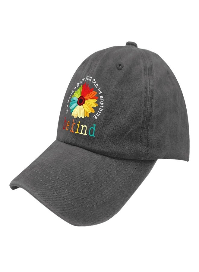 ODCRAT Be Kind Hat in A World Where You Can Be Anything Be Kind Dad Hat for Women Graphic Dad Hat Adjustable - Image 2
